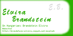 elvira brandstein business card